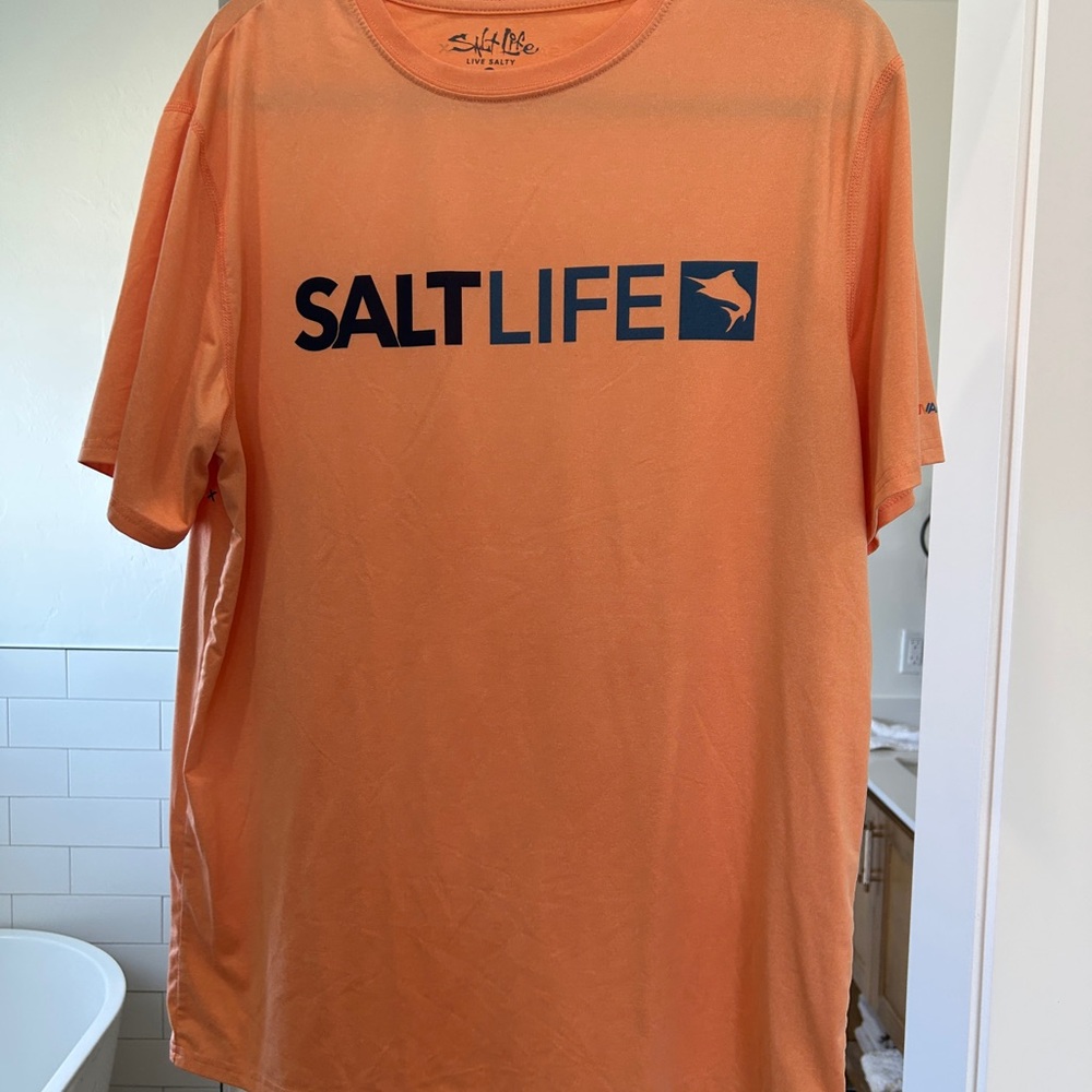 Salt Life Orange Short-Sleeve Logo Tee